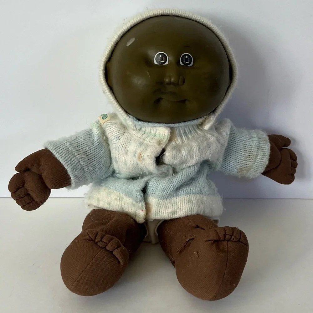 Vintage Cabbage Patch Kids Doll Black/Brown Baby 1982 With Original Clothing - Picture 10 of 10